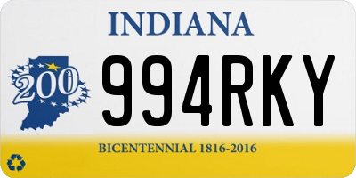 IN license plate 994RKY