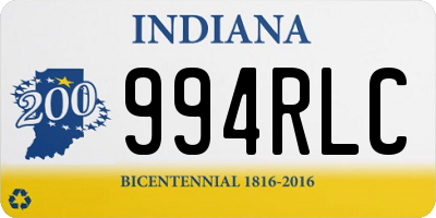 IN license plate 994RLC