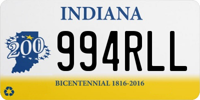 IN license plate 994RLL