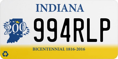 IN license plate 994RLP