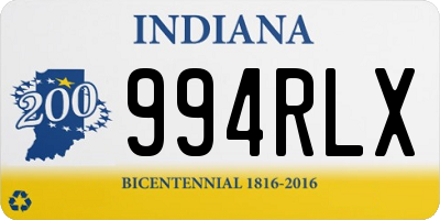 IN license plate 994RLX