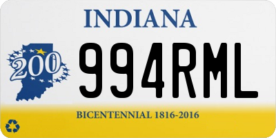 IN license plate 994RML