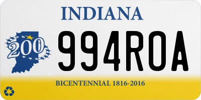 IN license plate 994ROA