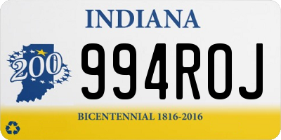 IN license plate 994ROJ