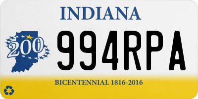 IN license plate 994RPA