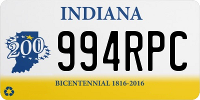 IN license plate 994RPC