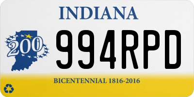 IN license plate 994RPD