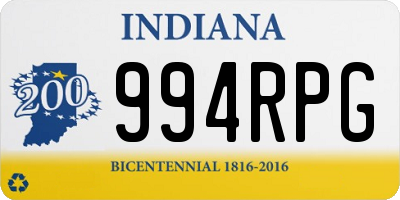 IN license plate 994RPG