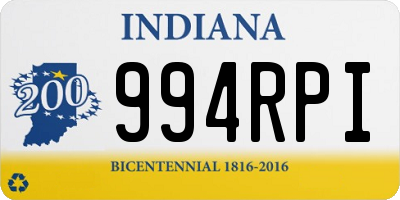 IN license plate 994RPI