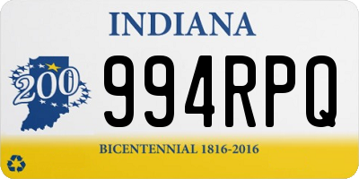 IN license plate 994RPQ