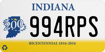 IN license plate 994RPS