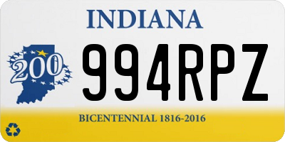 IN license plate 994RPZ