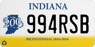 IN license plate 994RSB