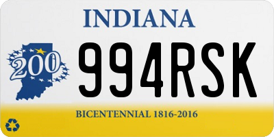 IN license plate 994RSK