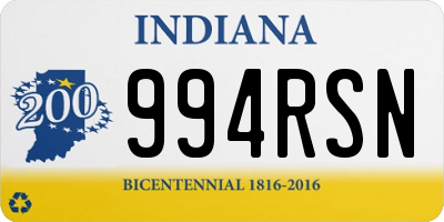 IN license plate 994RSN