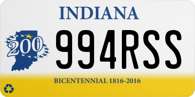 IN license plate 994RSS