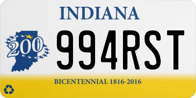 IN license plate 994RST