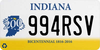 IN license plate 994RSV