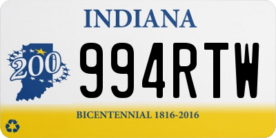IN license plate 994RTW