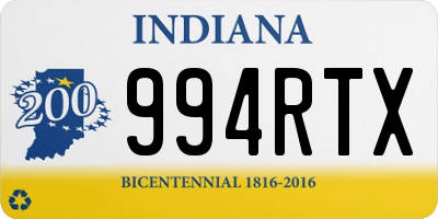 IN license plate 994RTX