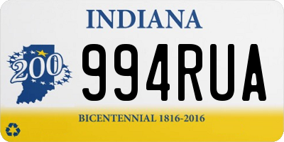 IN license plate 994RUA