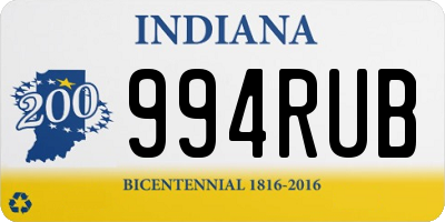 IN license plate 994RUB