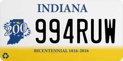 IN license plate 994RUW