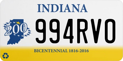 IN license plate 994RVO