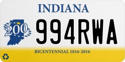 IN license plate 994RWA