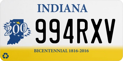 IN license plate 994RXV