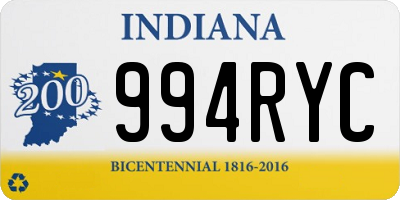 IN license plate 994RYC