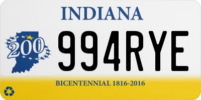 IN license plate 994RYE