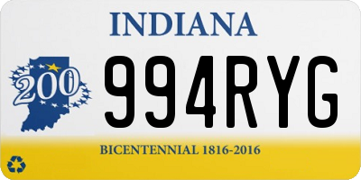 IN license plate 994RYG