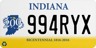 IN license plate 994RYX