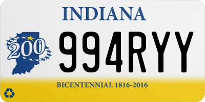 IN license plate 994RYY