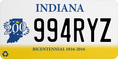 IN license plate 994RYZ