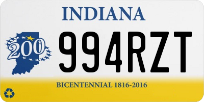 IN license plate 994RZT