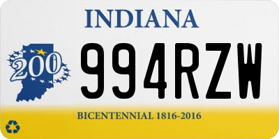 IN license plate 994RZW