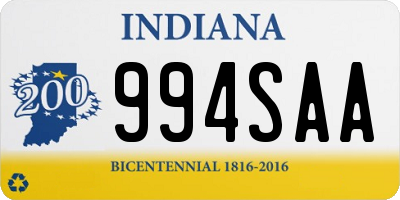 IN license plate 994SAA