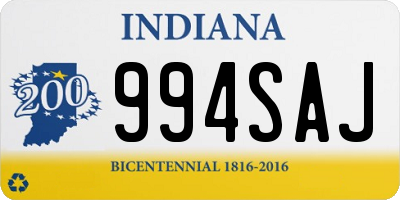 IN license plate 994SAJ