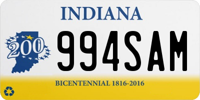 IN license plate 994SAM