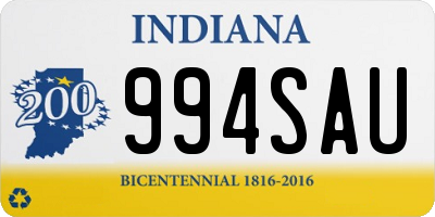 IN license plate 994SAU