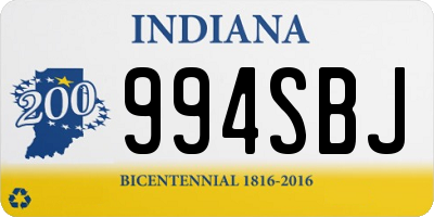 IN license plate 994SBJ