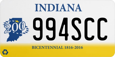 IN license plate 994SCC