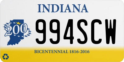 IN license plate 994SCW