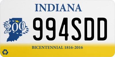 IN license plate 994SDD