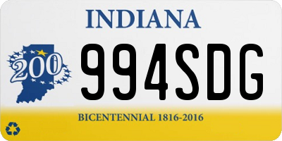 IN license plate 994SDG