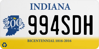 IN license plate 994SDH