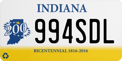 IN license plate 994SDL