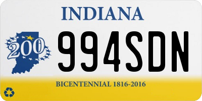 IN license plate 994SDN